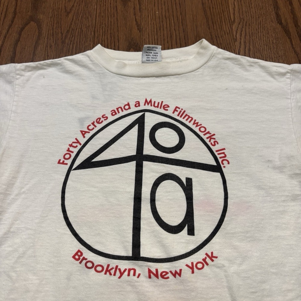 Vintage 40 Acres And A Mule Film T Shirt Spike Lee NYC Movie Jordan Brooklyn - Picture 5 of 16